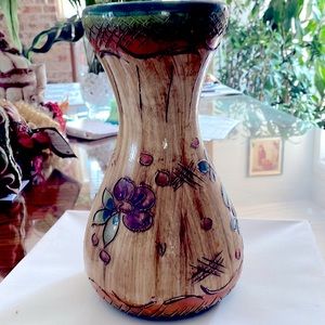 Handmade and Decorated Hand Made Vase/Vintage/